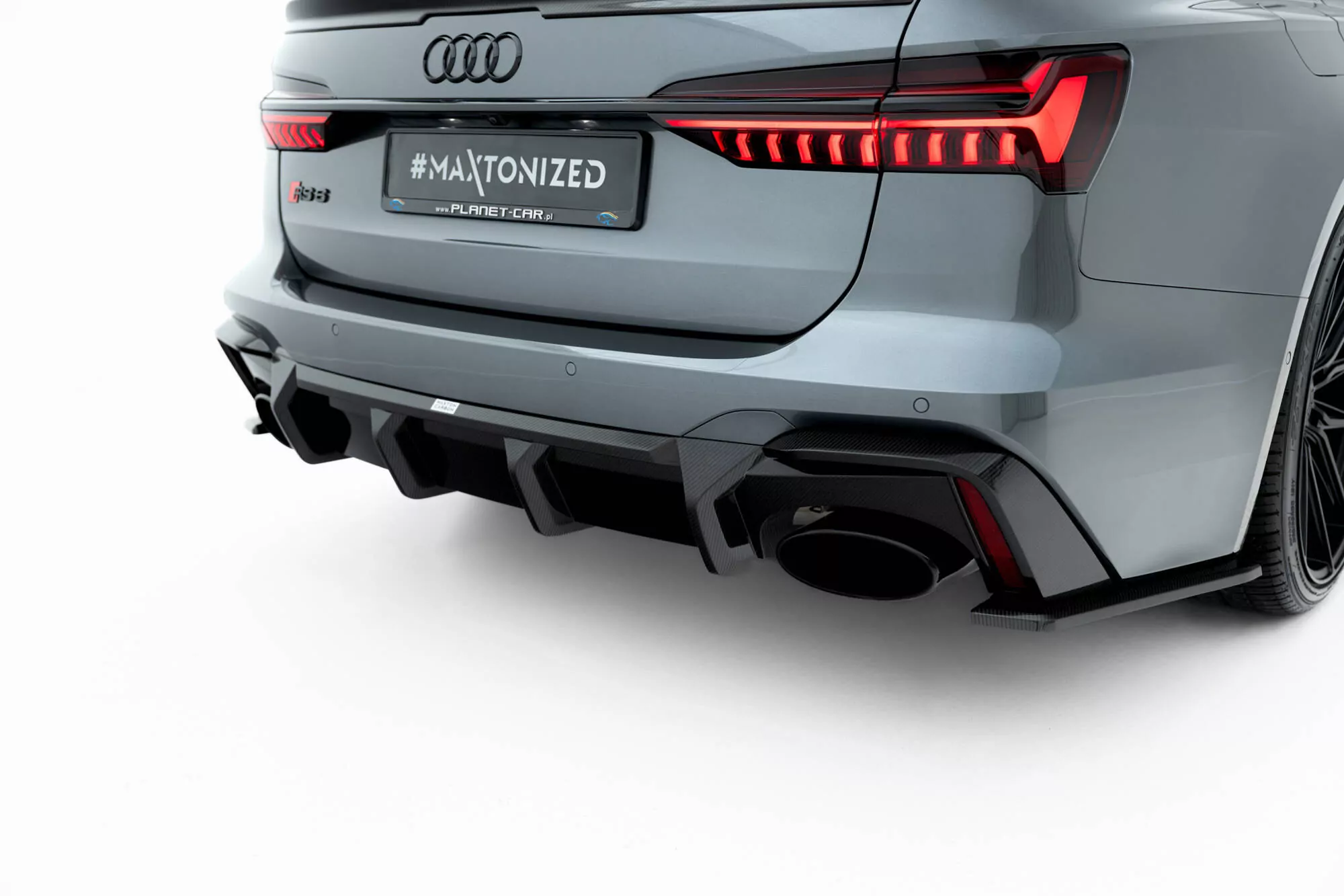 Prepreg Carbon Fiber Diffusor Heck Ansatz Für Audi RS6 / RS7 C8  (version Mitout Towbar)
