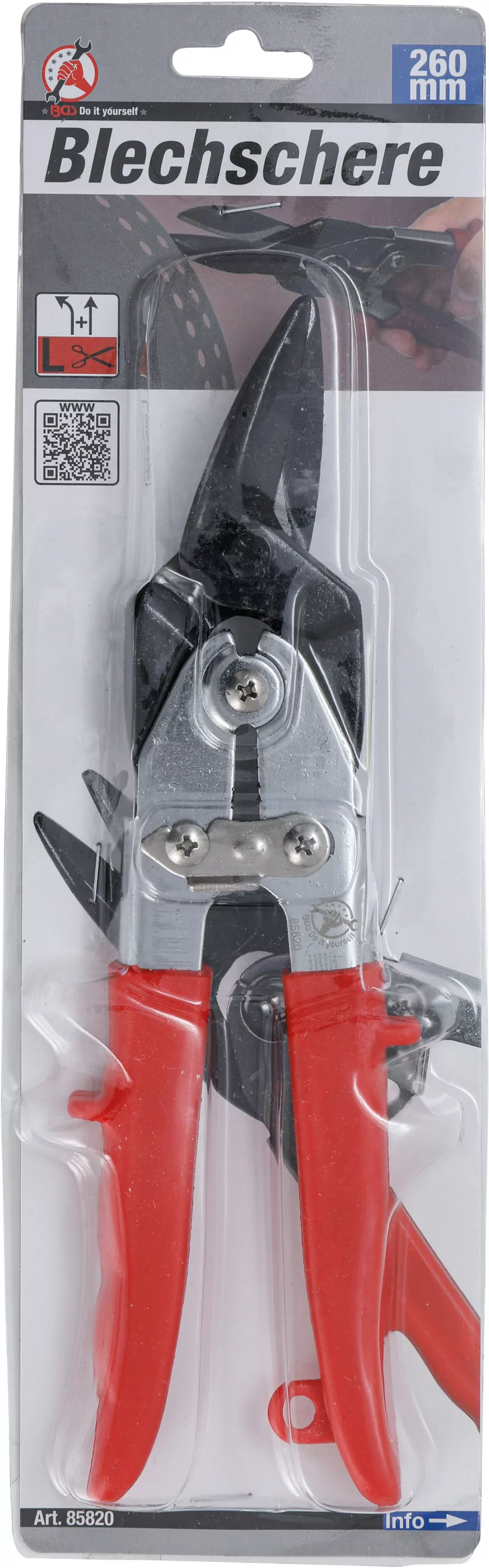 Blechschere | links / gerade schneidend | 260 mm