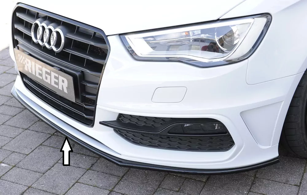 Rieger Spoilerschwert für Audi A3 (8V) | 5-tür. (Sportback 8VA) 07.12-08.16 (bis Facelift) für orig. S-Line Frontschürze