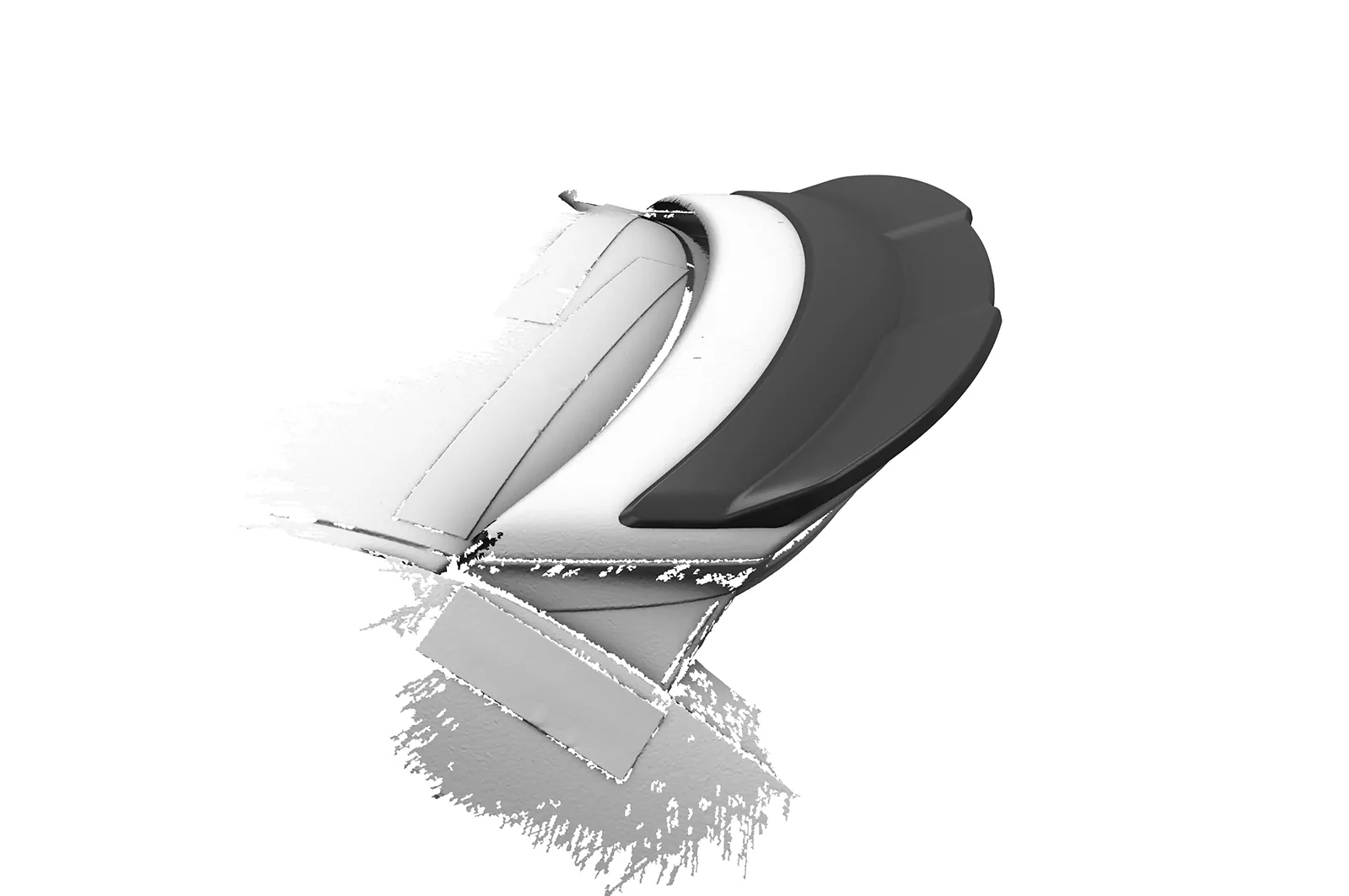 Heckflügel mit ABE für Audi A1 (8X) S-Line HF039 Schwarz Strukturiert