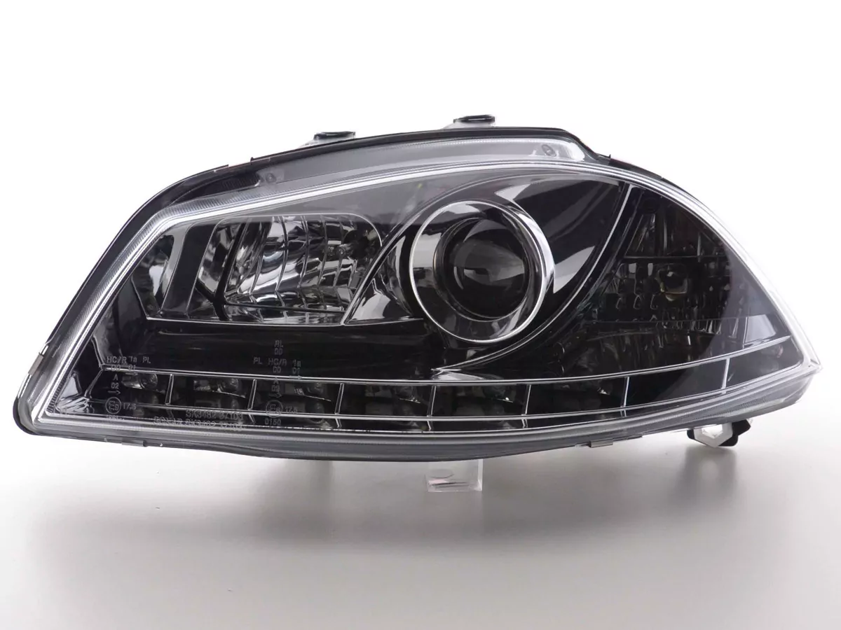 Scheinwerfer Set Daylight LED TFL-Optik Seat Ibiza Typ 6L Bj. 03-08 chrom