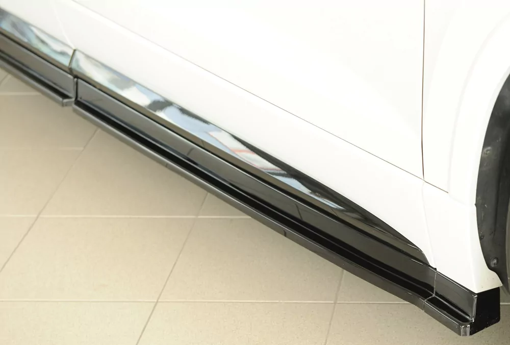 Rieger Seitenschweller rechts ansatz (3-tlg.) glanz schwarz für Seat Ateca Cupra (5FP)  08.20- (ab Facelift)