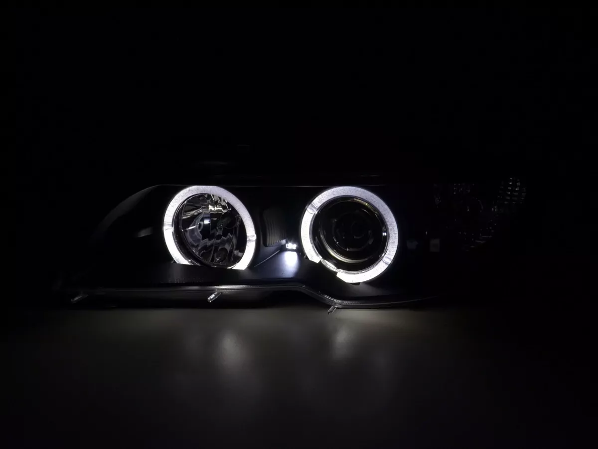 Scheinwerfer Set BMW 3er E46 Coupe/Cabrio Bj. 03-05 schwarz