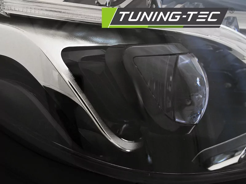 HEADLIGHTS TRUE DRL BLACK fits MERCEDES W212 13-16