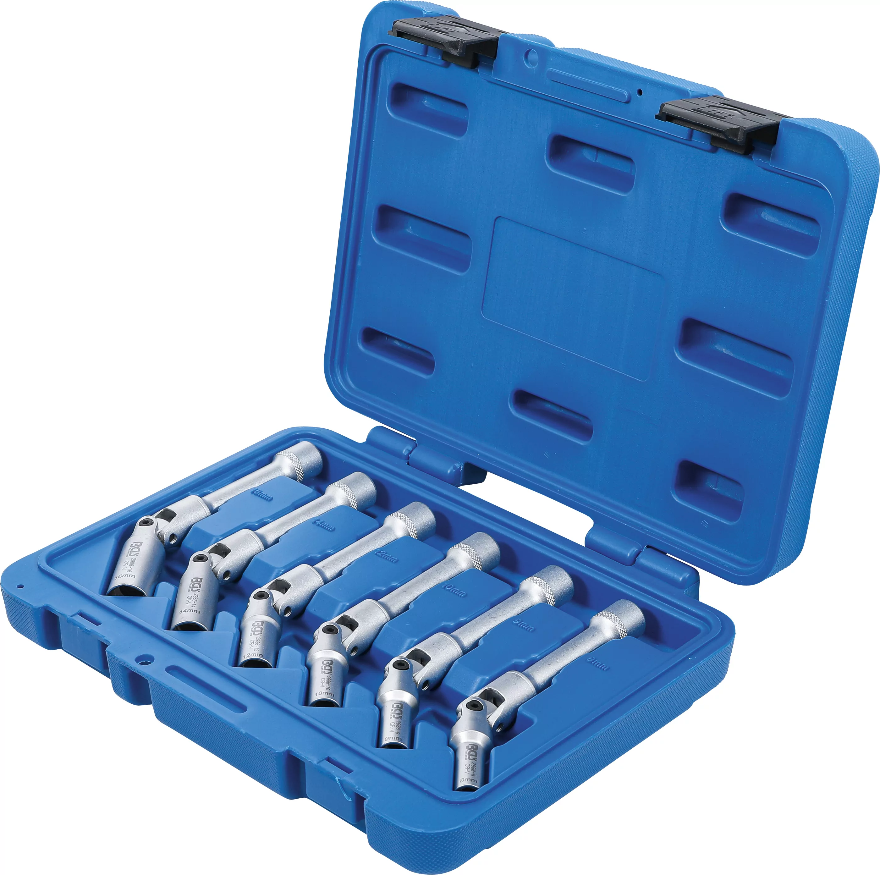 Universal Glühkerzen-Gelenkschlüssel-Satz, Sechskant | Antrieb Innenvierkant 10 mm (3/8") | SW 8 - 16 mm | 6-tlg.