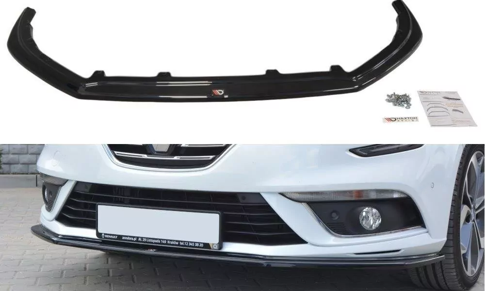 Front Ansatz Passend Für V.1 Passend Für Renault Megane Mk4 Hatchback Schwarz Hochglanz Schwarz Hochglanz