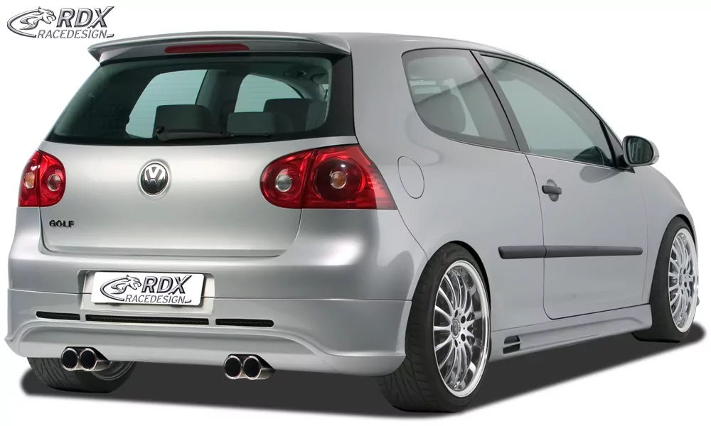 RDX Heckansatz für VW Golf 5 "GTI/R-Five" mit Endrohrausfräsung links & rechts Heckschürze Heck