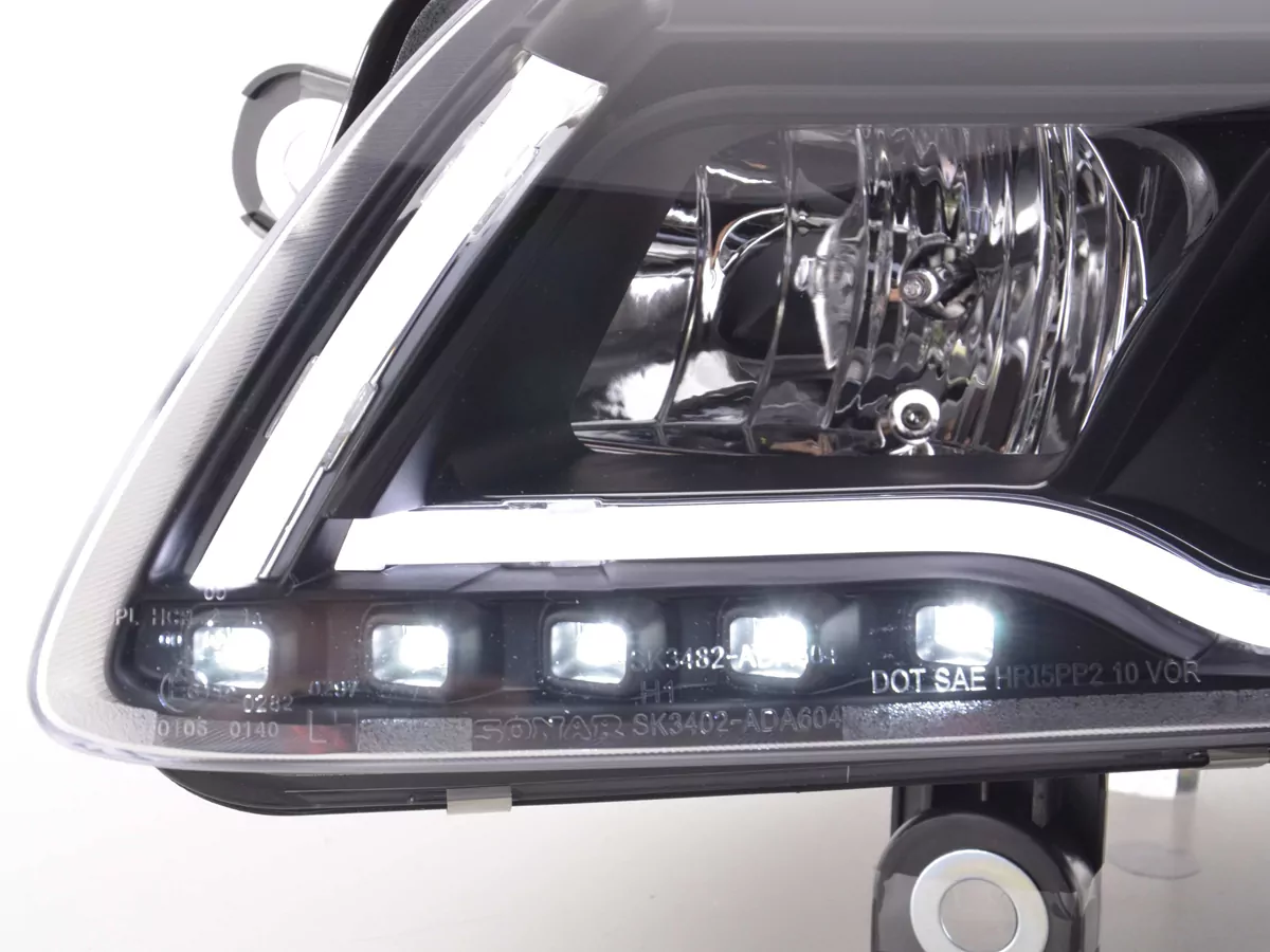 Scheinwerfer Set Daylight LED Tagfahrlicht Audi A6 Typ 4F  04-08 schwarz