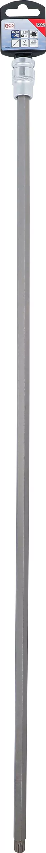 Bit-Einsatz | Länge 800 mm | Antrieb Innenvierkant 12,5 mm (1/2") | Innenvielzahn (für XZN) M12 | für VAG