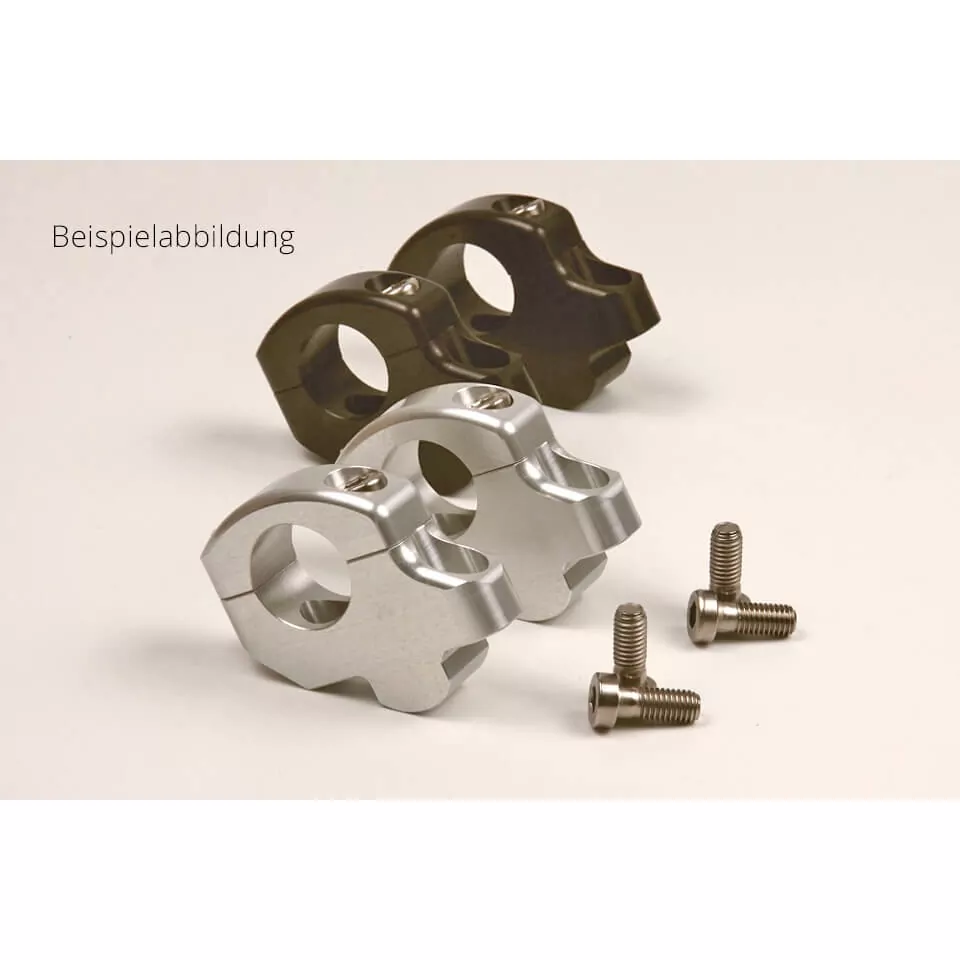 LSL Lenkerklemmböcke versetzt und erhöht, Silber 16/25mm, für Ducati mit Lenker Ø28,6mm