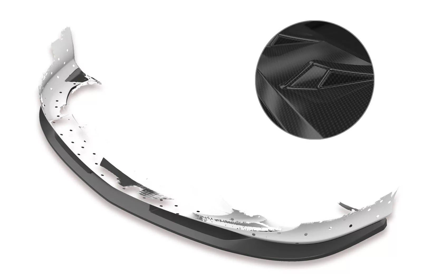 Cup-Spoilerlippe mit ABE für Mercedes Benz SL-Klasse R230 CSL427-C Carbon Look Hochglanz