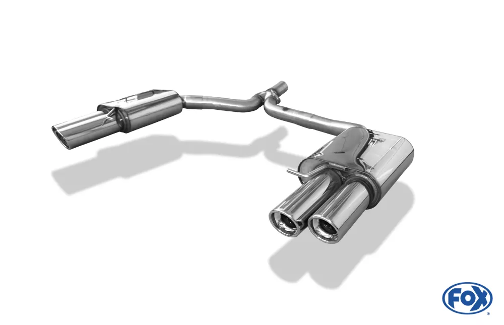 Audi A5 8T Coupe + S-Line  Endschalldämpfer rechts/links zweiflutig inkl. Y-Adapterrohr Ø55mm innen - 2x90 Typ 17 rechts/links