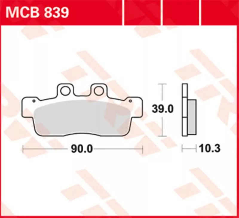TRW Lucas Bremsbelag MCB839 mit ABE