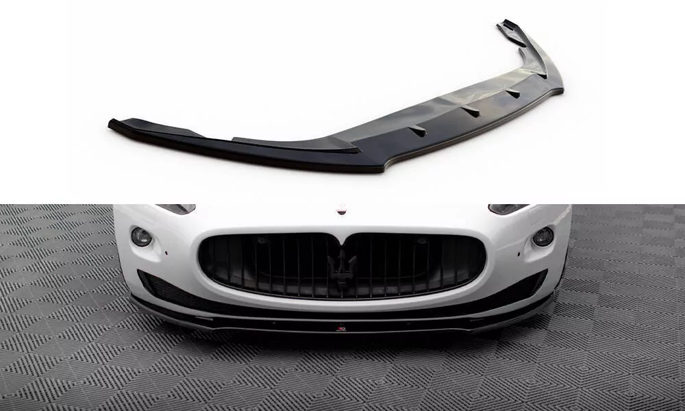 Front Ansatz Passend Für Passend Für MASERATI GRANTURISMO 2007-2011 Schwarz Hochglanz Schwarz Hochglanz