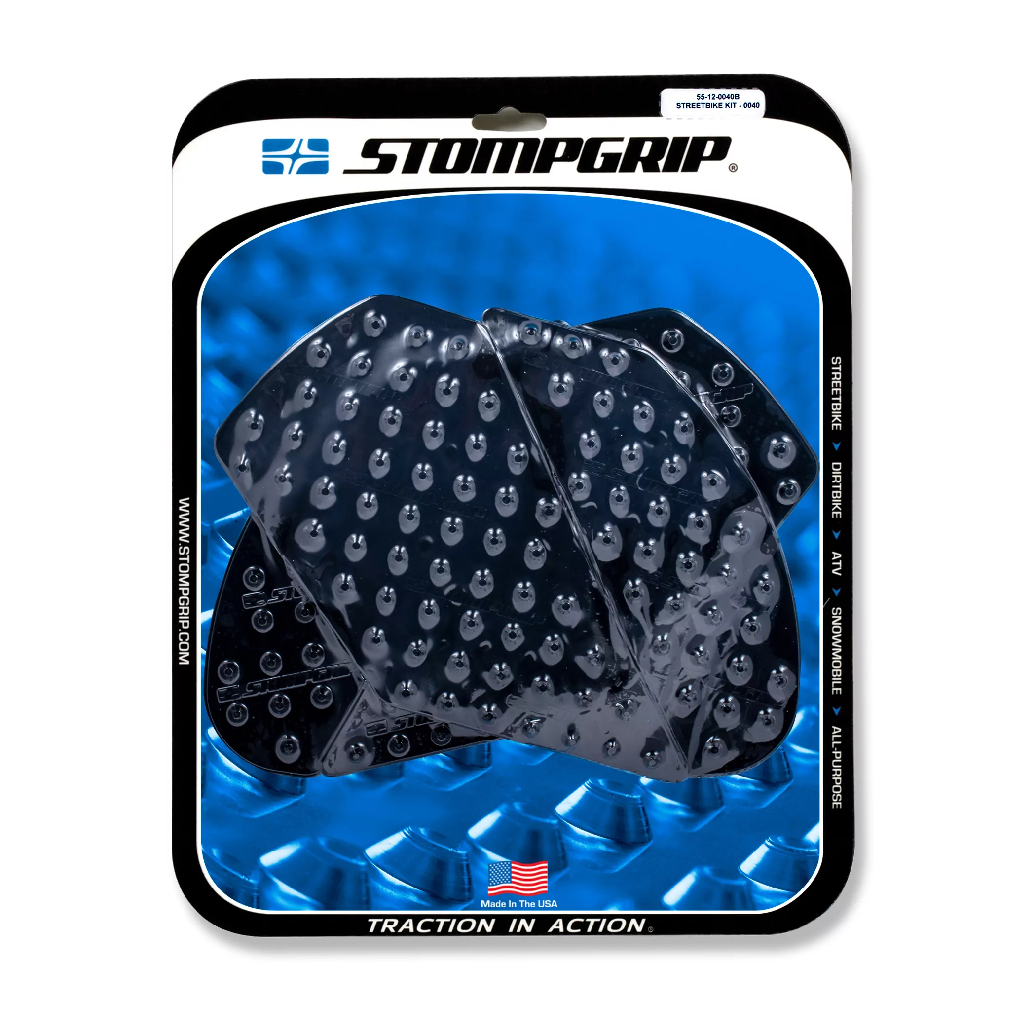 Stompgrip Traction Pad Super Volcano für Kawasaki Ninja ZX-10R / RR 11-22 Schwarz