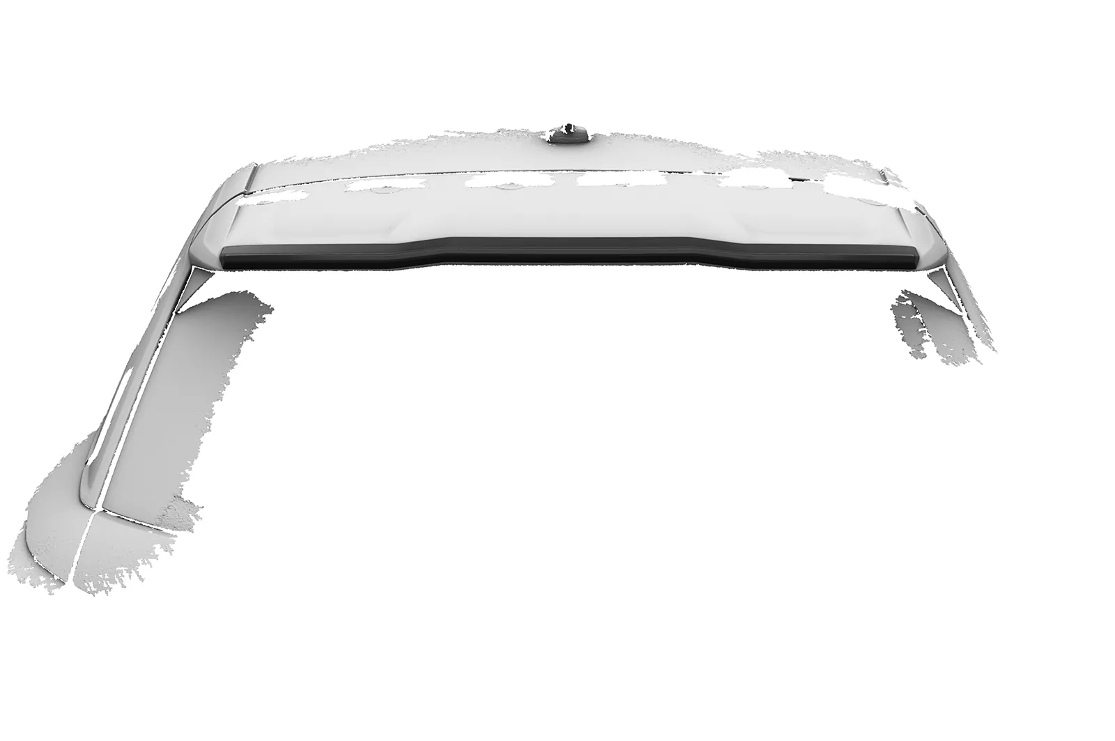 Heckflügel mit ABE für Audi Q2 S-Line / SQ2 (GA) HF127 Schwarz Strukturiert