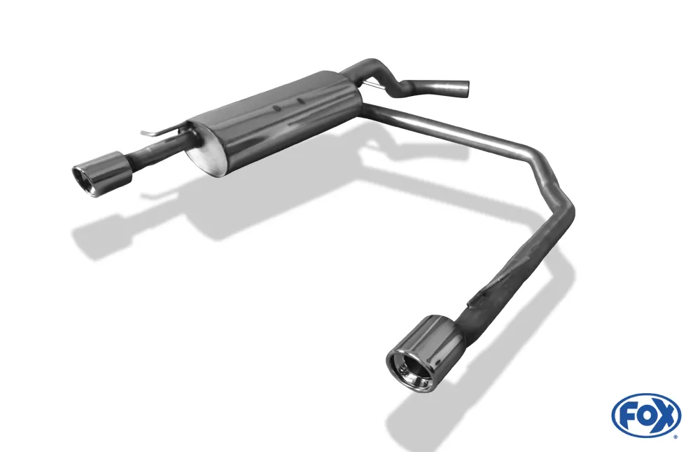 VW  Golf IV Endschalldämpfer Ausgang rechts/links Ø63,5mm - 1x90 Typ 17 rechts/links R32 Design