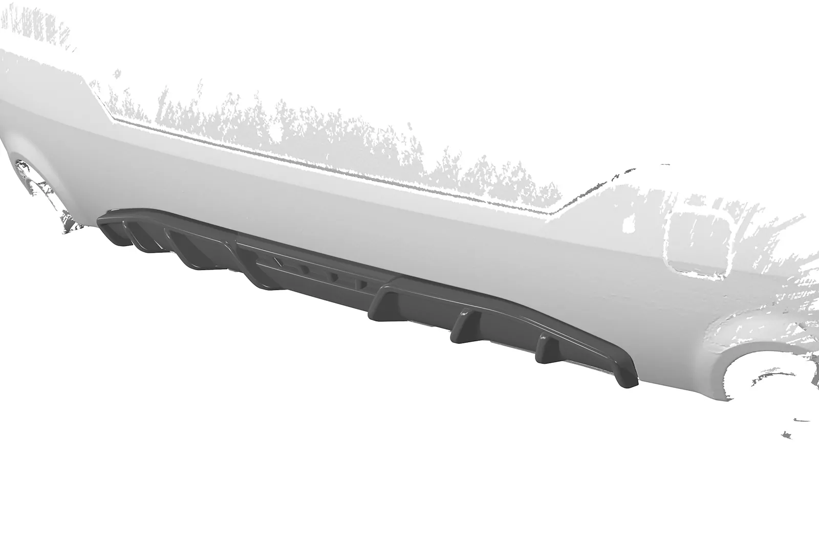 Heckansatz für BMW 4er (G22/G23) M-Paket und M440 HA276 Schwarz Strukturiert