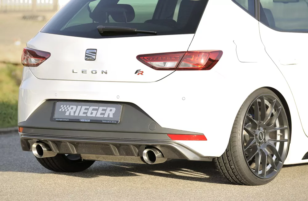 Rieger Heckeinsatz für Seat Leon FR (5F) - 5-tür. 01.13-12.16 (bis Facelift) carbon optik