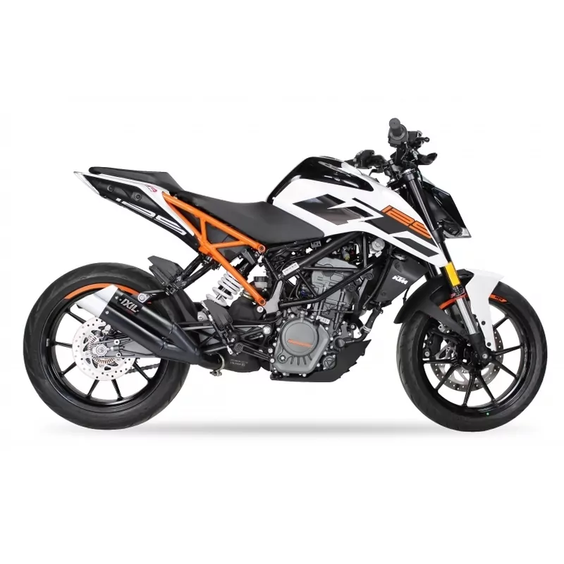 IXIL Dual Hyperlow L3XB Silencer Stainless Steel Black / Aluminium - KTM Duke RC125 - XM3357XB