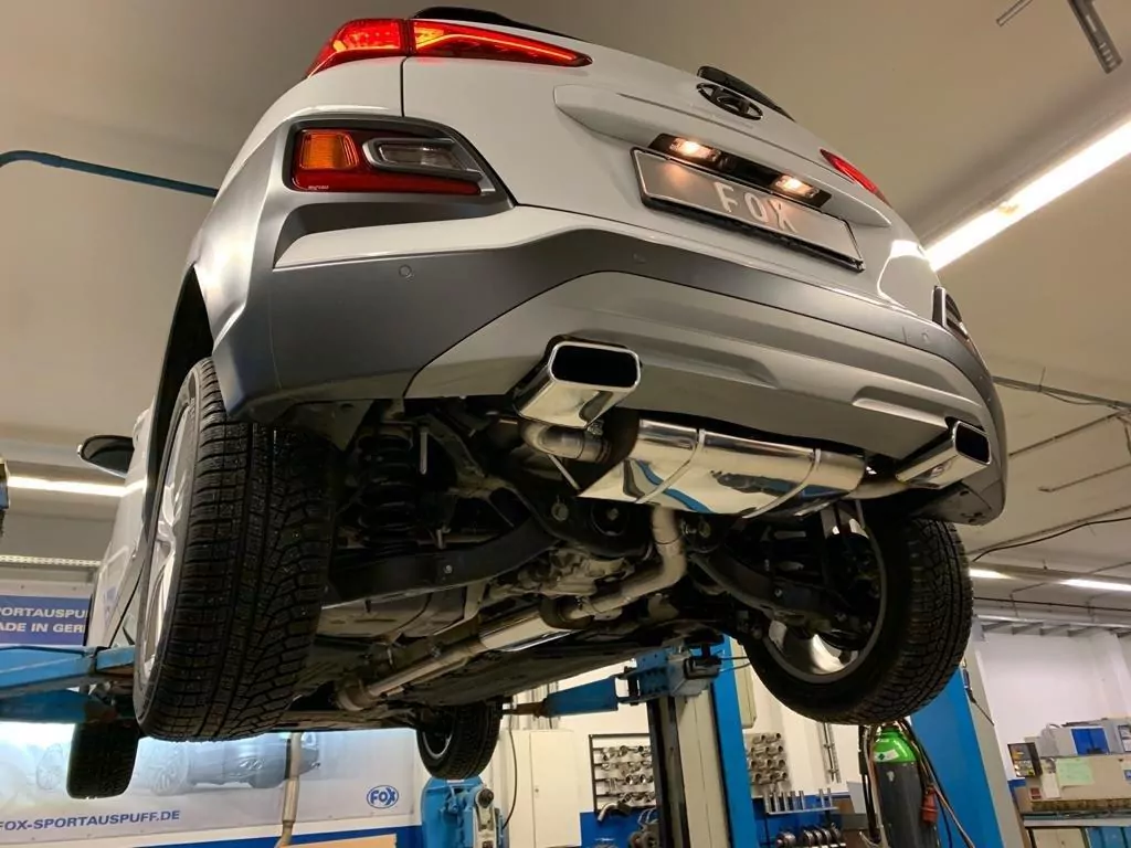 Hyundai Kona 4WD - Endrohre in der Stoßstange  Endschalldämpfer Ausgang rechts/links - 145x65 Typ 59 rechts/links