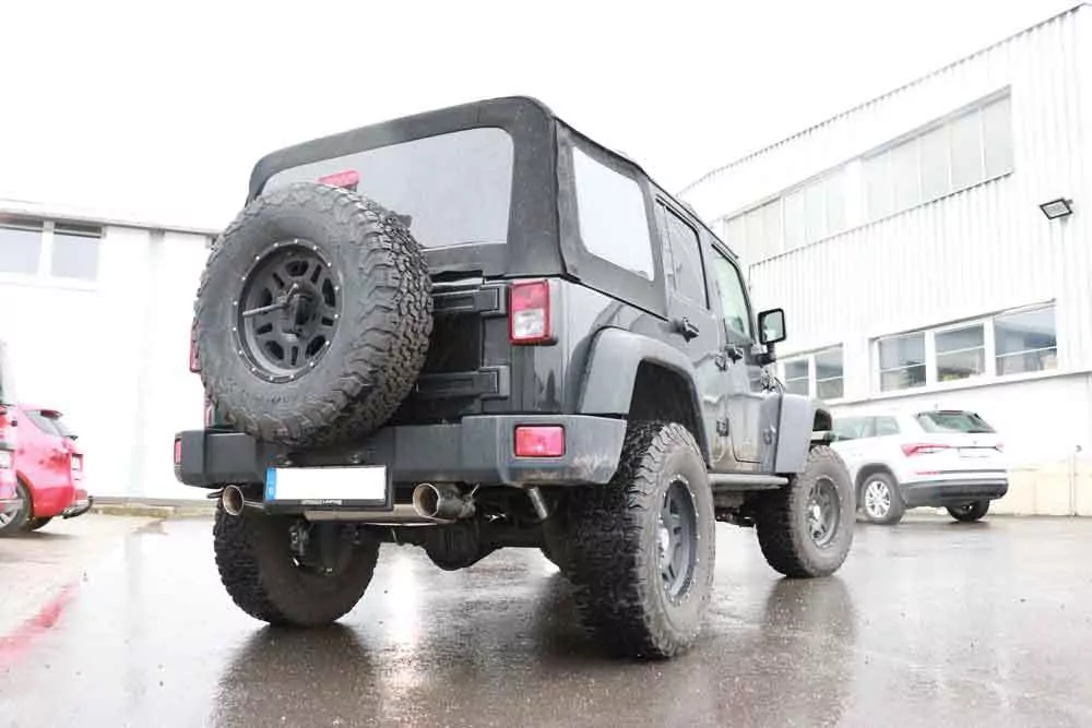 Jeep Wrangler III - JK  Endschalldämpfer quer Ausgang rechts/links - 1x100 Typ 25 rechts/links