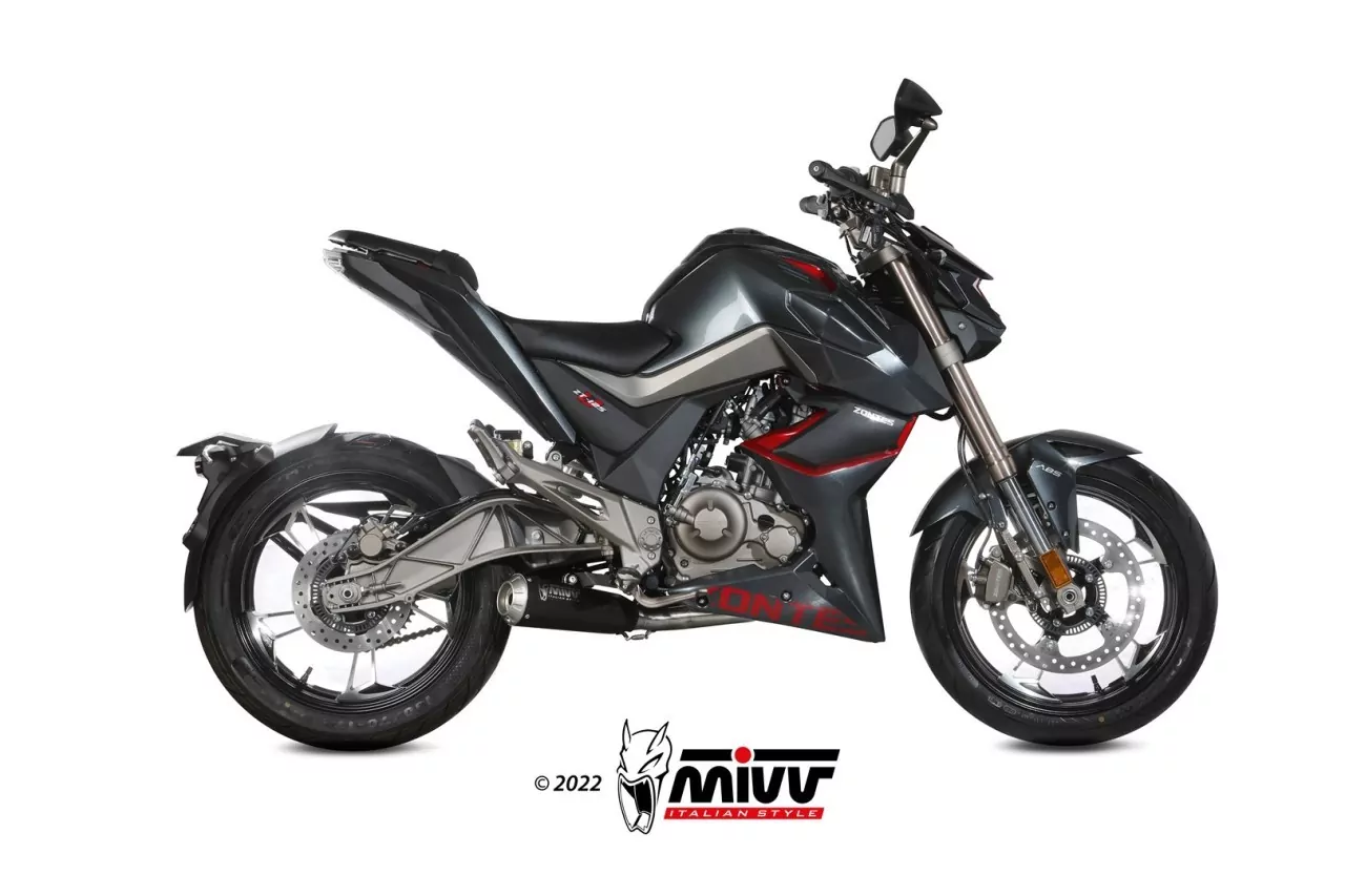 MIVV X-M1 Edelstahl Schwarz Zontes ZT 125 U/G1 21-22