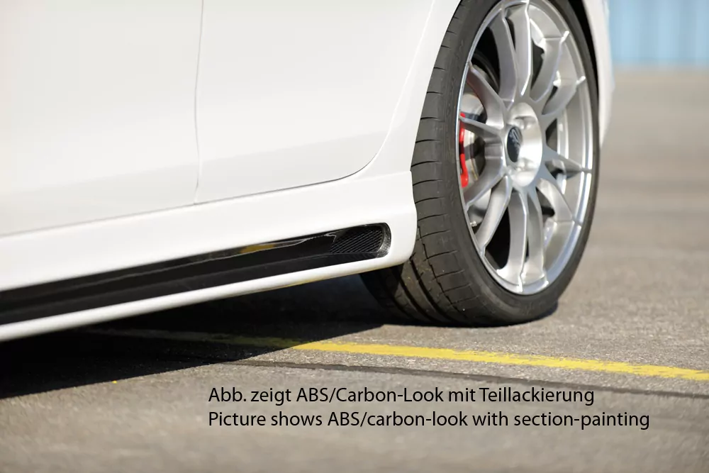 Rieger Seitenschweller links  carbon look für VW Golf 6 3-tür.