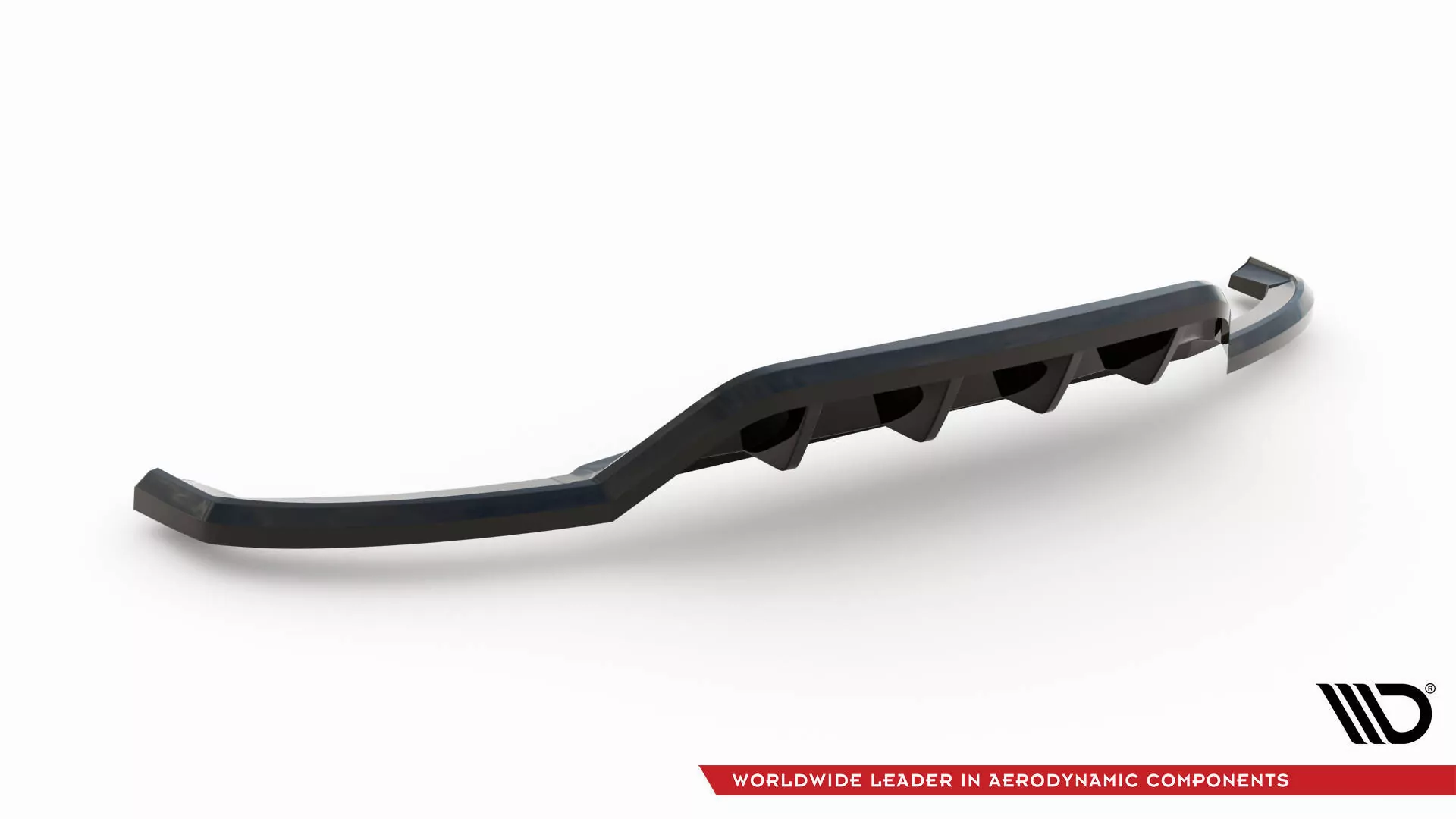 Hinten Splitter (mit Einem Vertikalem Balken) Jaguar E-Pace R-Dynamic Mk1 Schwarz Hochglanz