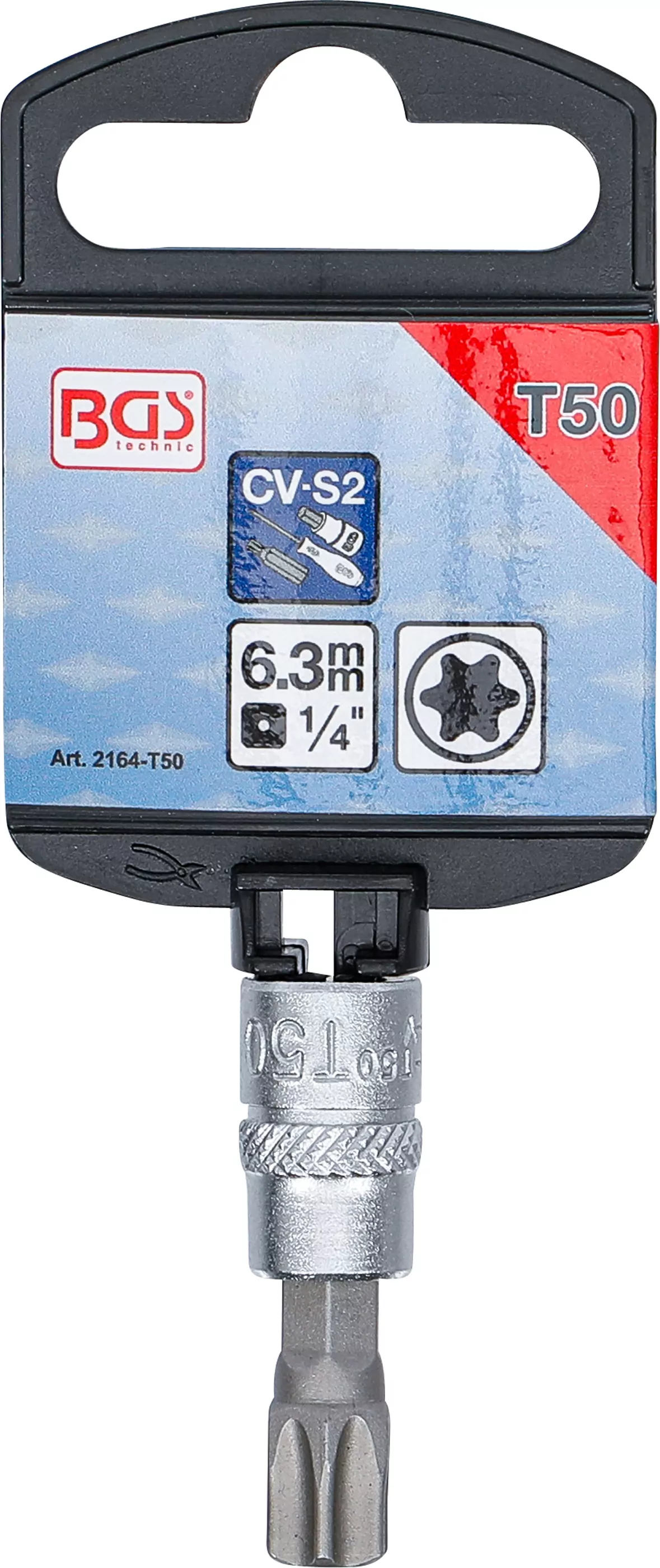 Bit-Einsatz | Antrieb Innenvierkant 6,3 mm (1/4") | T-Profil (für Torx) T50