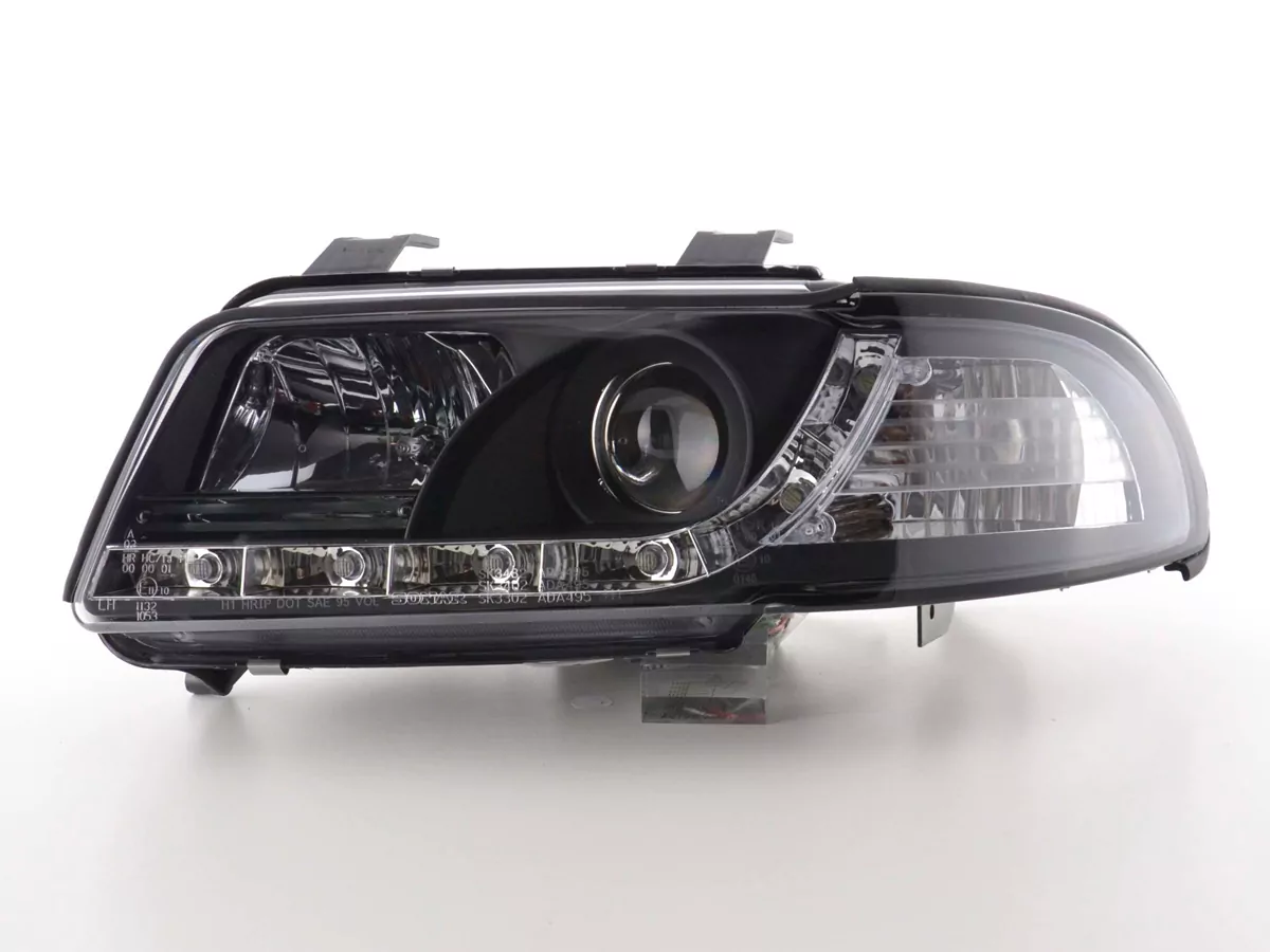 Scheinwerfer Set Daylight LED Tagfahrlicht Audi A4 B5 8D Bj. 99-01 schwarz