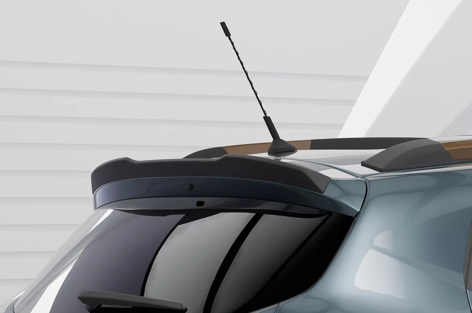 Heckflügel mit ABE für Dacia Spring Electric HF129 Schwarz Strukturiert