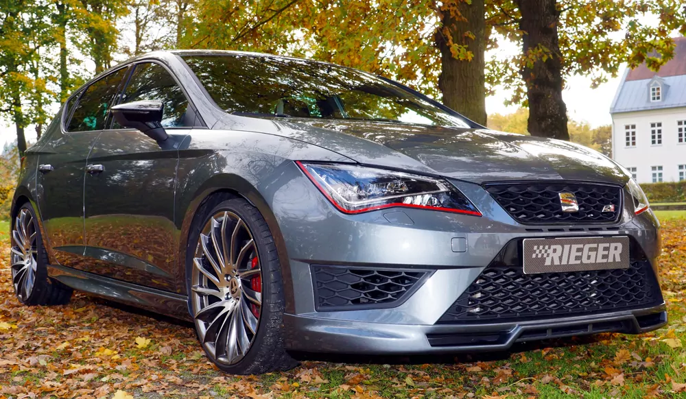 Rieger Spoilerlippe für Seat Leon (5F) - 5-tür. 10.12-12.16 (bis Facelift) carbon optik