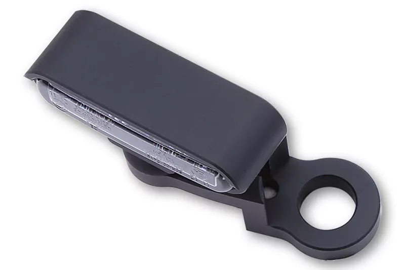 HIGHSIDER LED Blinker mit CNC Spiegelbefestigung TYP 2, schwarz E-geprüft