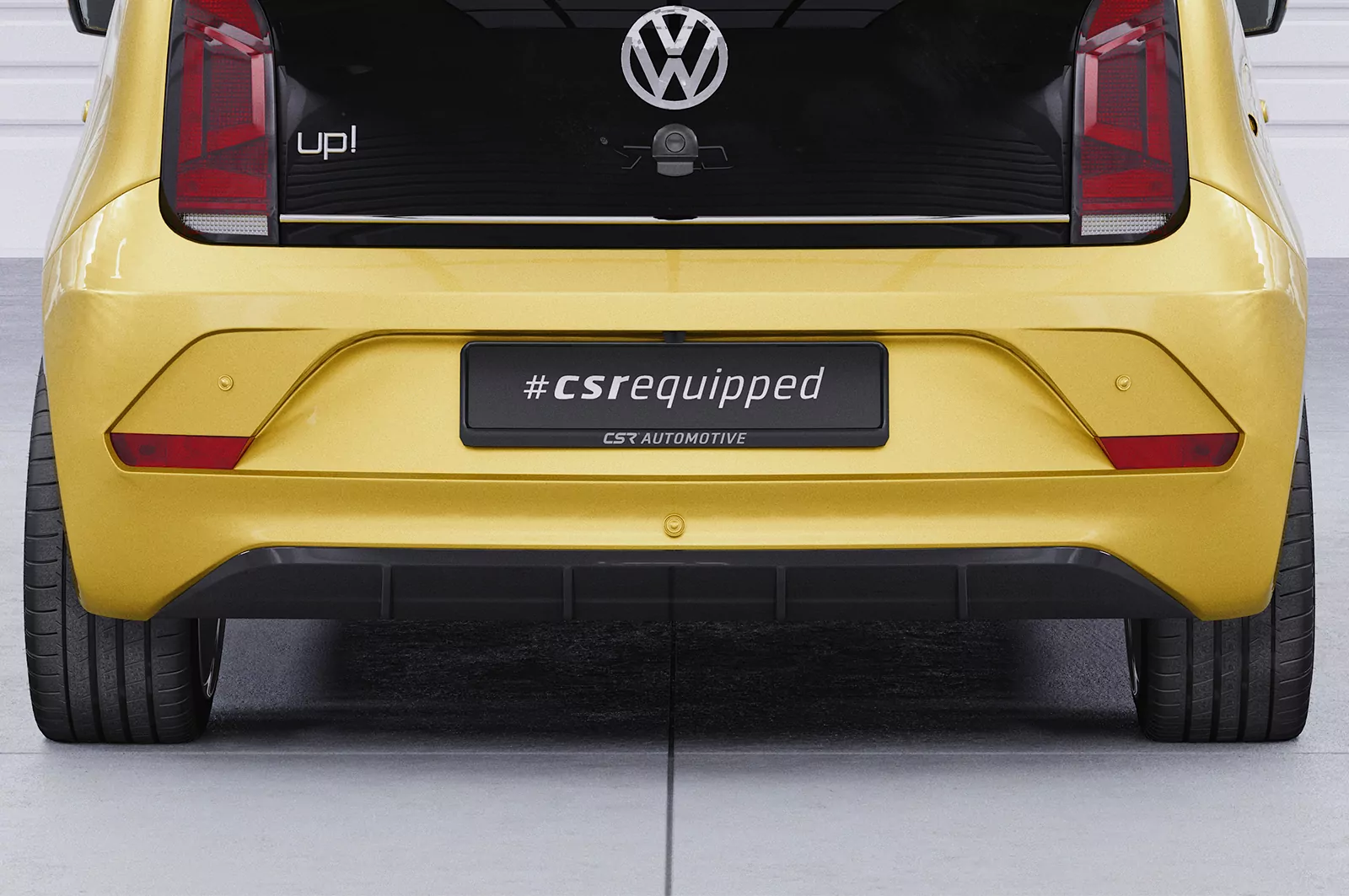 Heckansatz für VW up! / e-up! (Facelift) HA244 Strukturiert (schwarz matt)