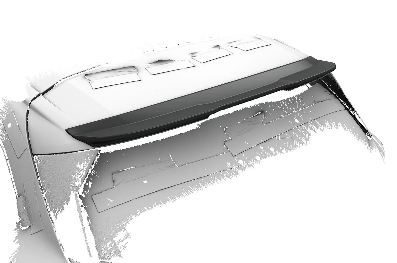 Heckflügel mit ABE für Peugeot 308 (P51) SW HF040 Schwarz Strukturiert