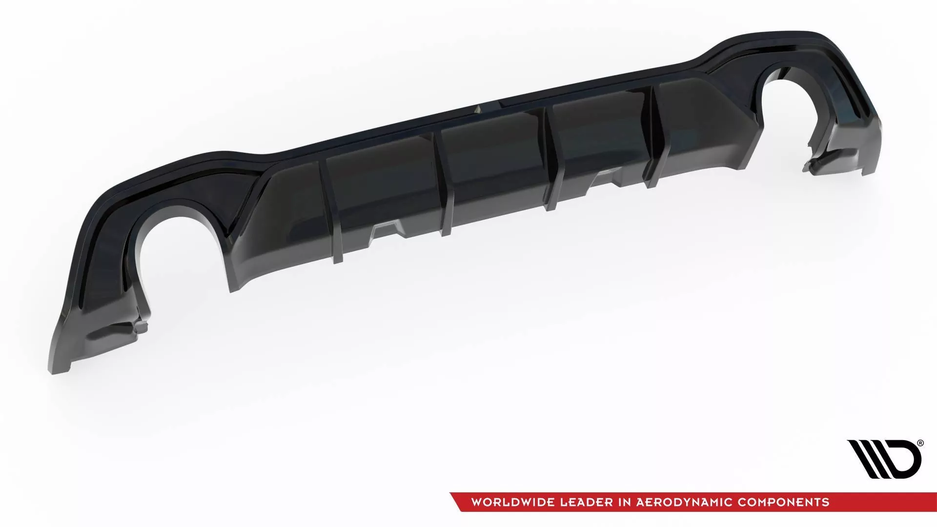 Diffusor Heck Ansatz V.2 Für Volkswagen Golf GTI Mk8 Schwarz Hochglanz