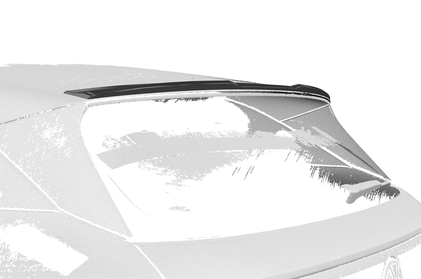 Heckflügel mit ABE für VW ID.4 HF076 Schwarz Strukturiert