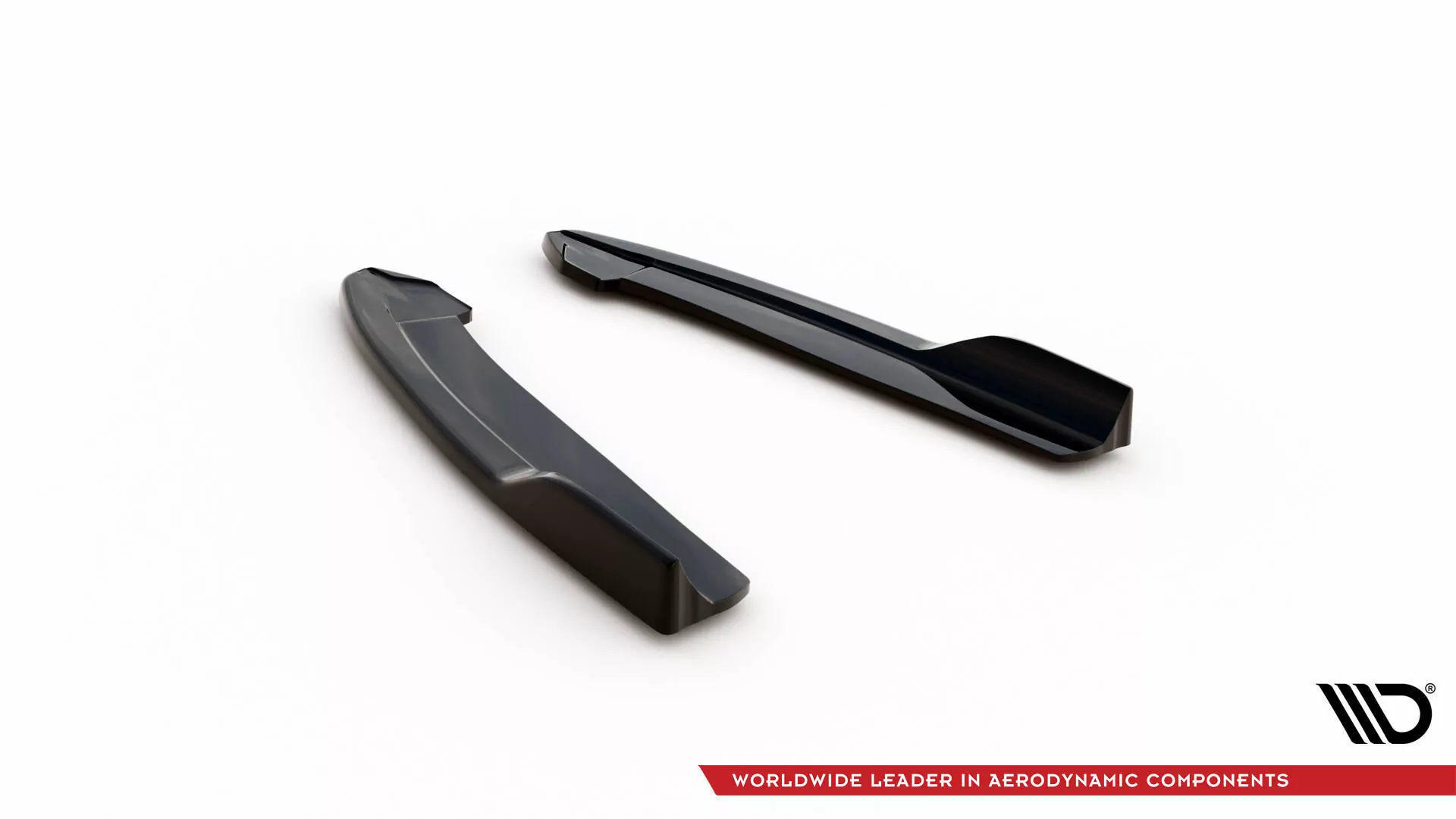 Heck Ansatz Flaps Diffusor Für V.8 Ford Focus Kombi ST-Line Mk4 Schwarz Hochglanz