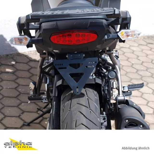 alpha Technik Kennzeichenhalter für Kawasaki Versys1000; Typ LZT00A/B; Modelljahr 2012-2016