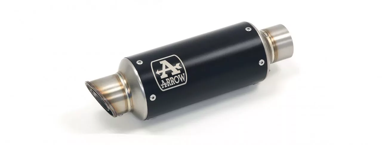 Arrow Endschalldämpfer GP2 Edelstahl Schwarz UNIVERSAL DIA.60 Mm