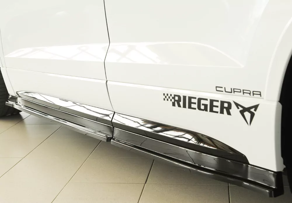 Rieger Seitenschweller links ansatz (3-tlg.) glanz schwarz für Seat Ateca FR (5FP)  08.20- (ab Facelift)