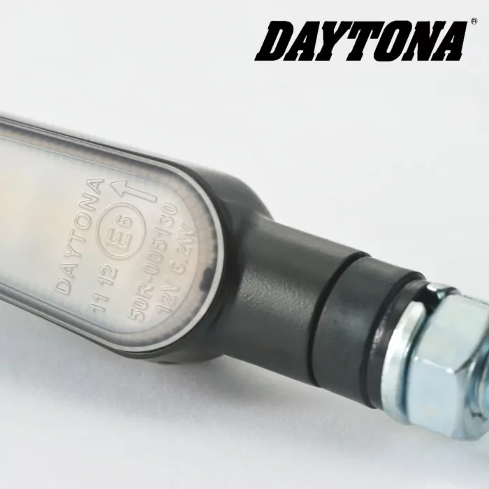 LED-Blinker "RAY" | SEQ | Alu | schwarz | M8 Paar | L 114,5 x T 24 x H 19,6mm | E-geprüft