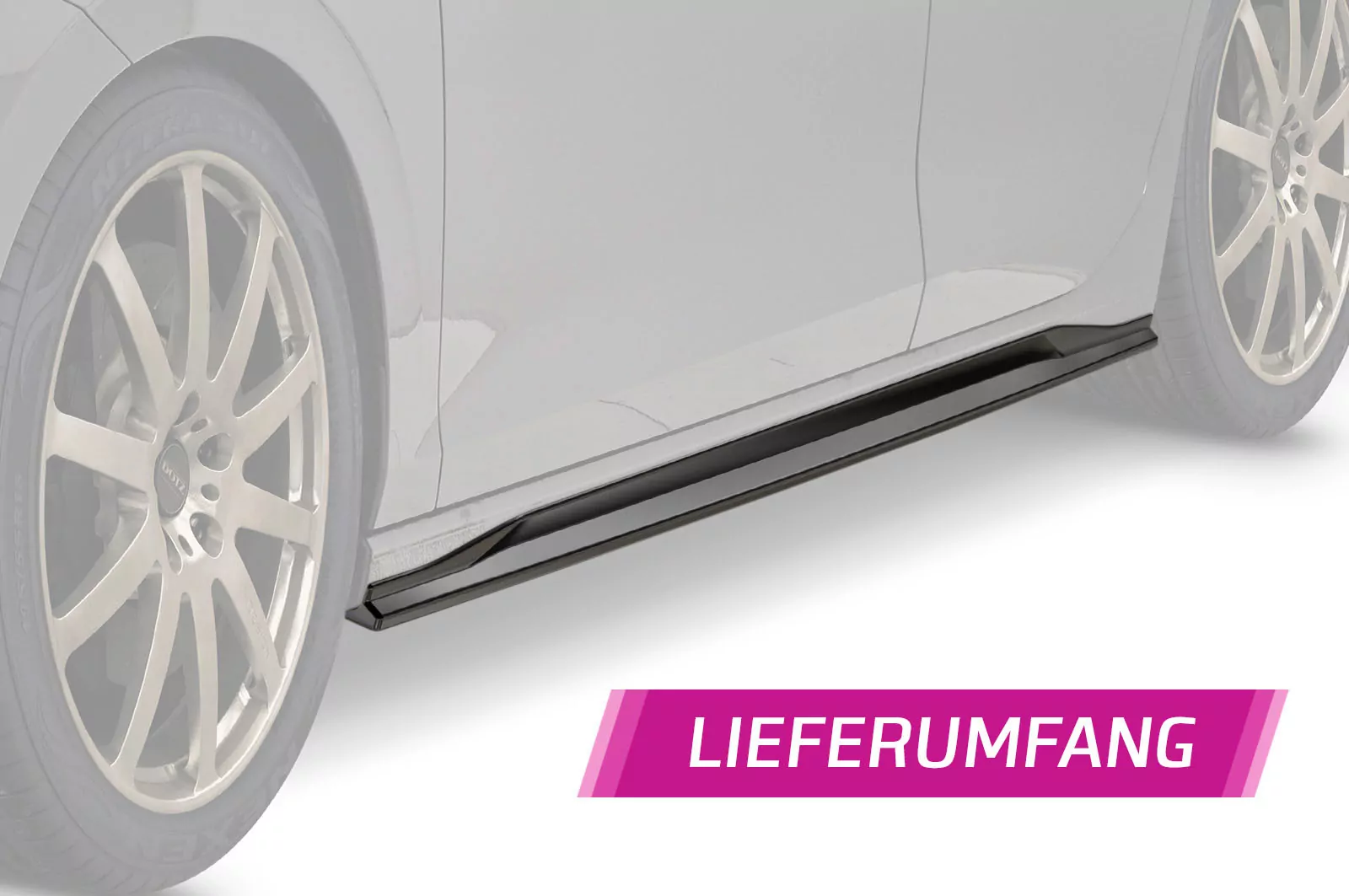 Seitenschweller lackierfreundlich für VW Golf 8 (Typ CD) Lackierfreundlich (schwarz matt)