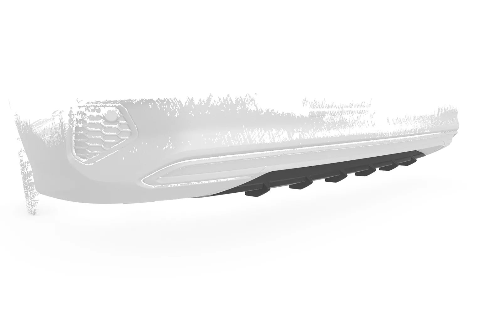 Heckansatz für Audi A3 8Y HA449 Schwarz Strukturiert