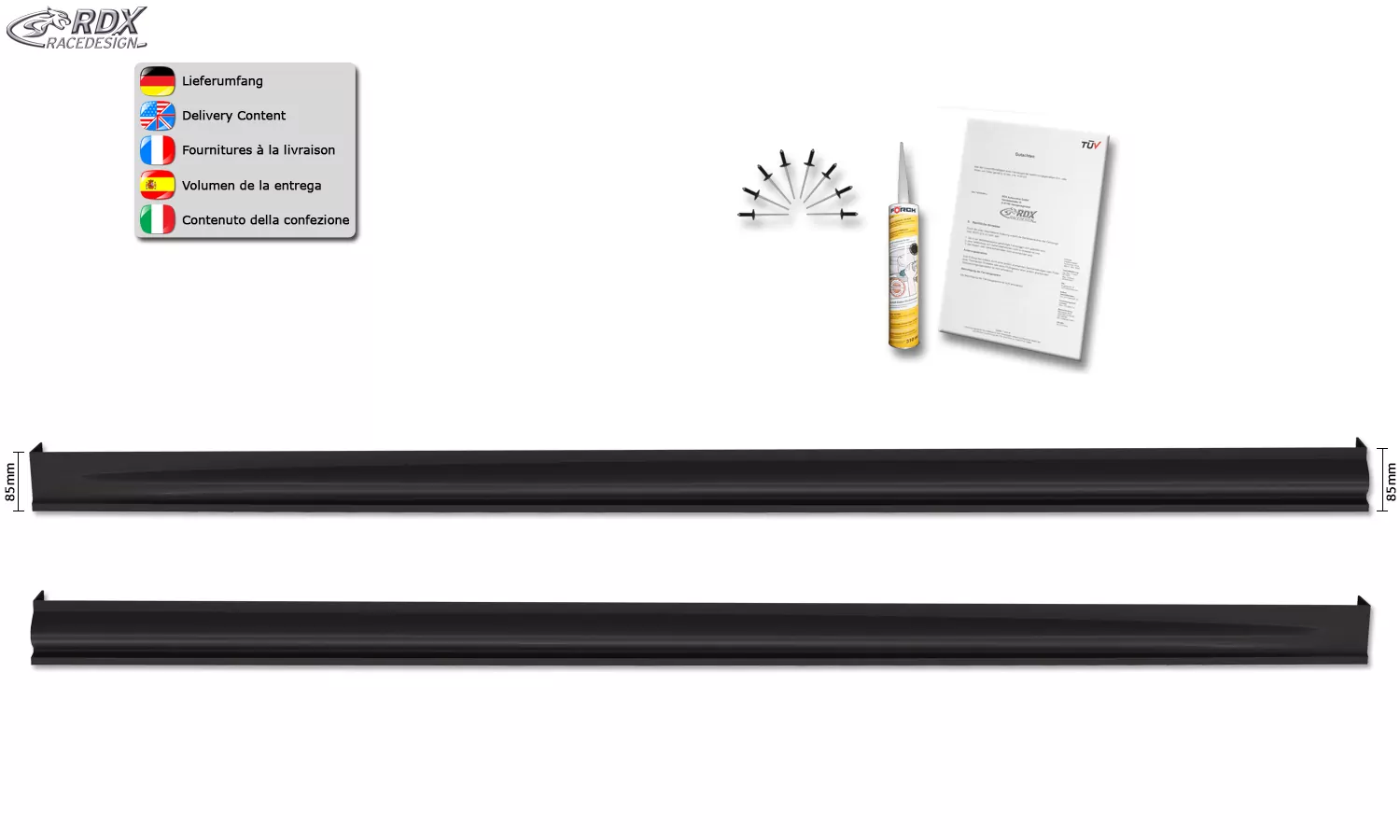 RDX Seitenschweller für PEUGEOT 1007 "Edition"