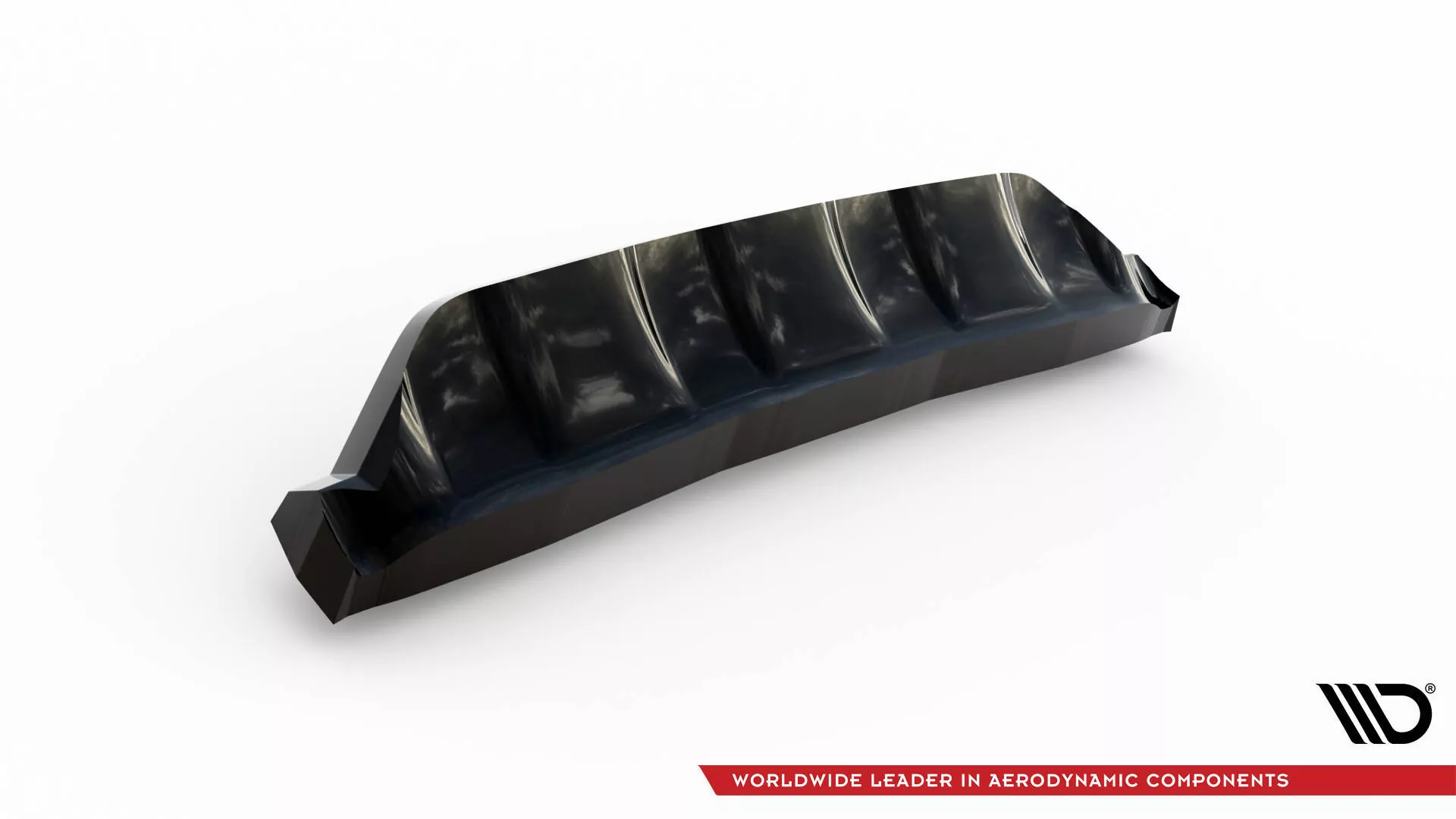 Hinten Splitter (mit Einem Vertikalem Balken) Ford Kuga ST-Line Mk2 Schwarz Hochglanz