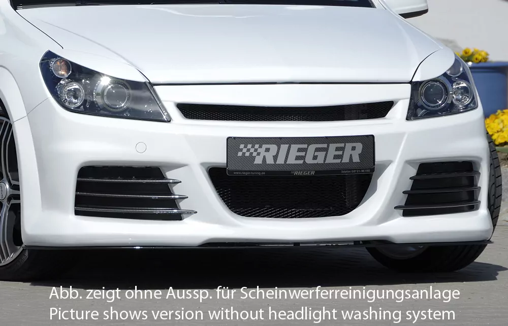 Rieger Spoilerstoßstange für Opel Astra H | 3-tür. 03.04- mit großer Aussparung für SWRA