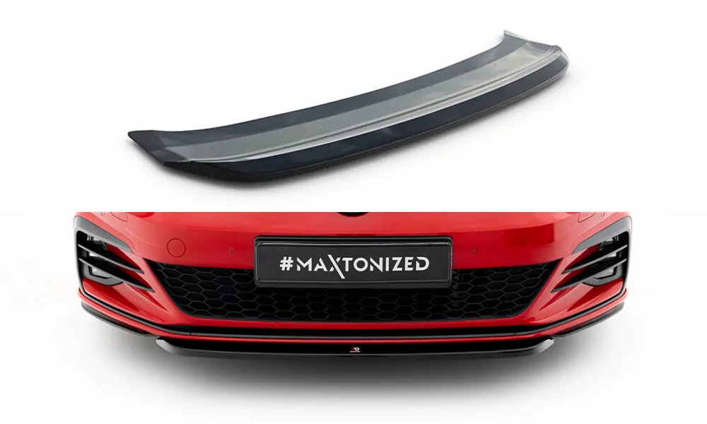 Front Ansatz V.5 Für Volkswagen Golf GTI Mk7 Facelift Schwarz Hochglanz