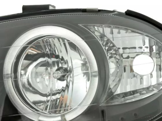 Scheinwerfer Set Renault Megane 1 3/5-trg. Bj. 99-02 schwarz für Rechtslenker